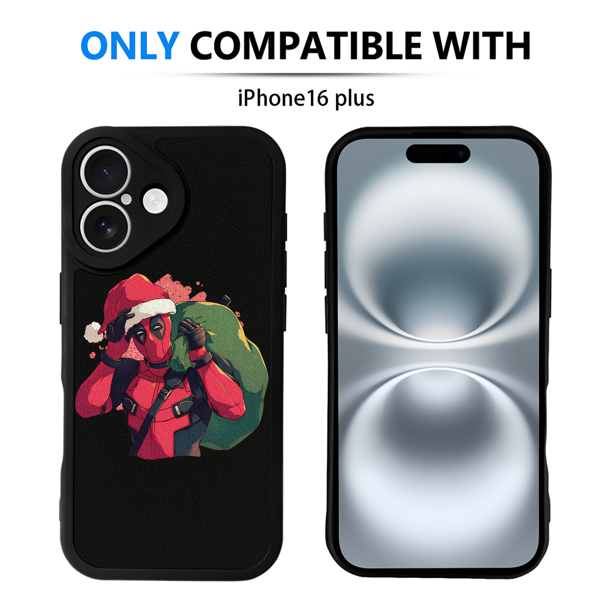 （画像用） Deadpool デッドプール 【iPhone 16シリーズ対応】シリコンスマホケース（レザー調） 材質：シリコン
